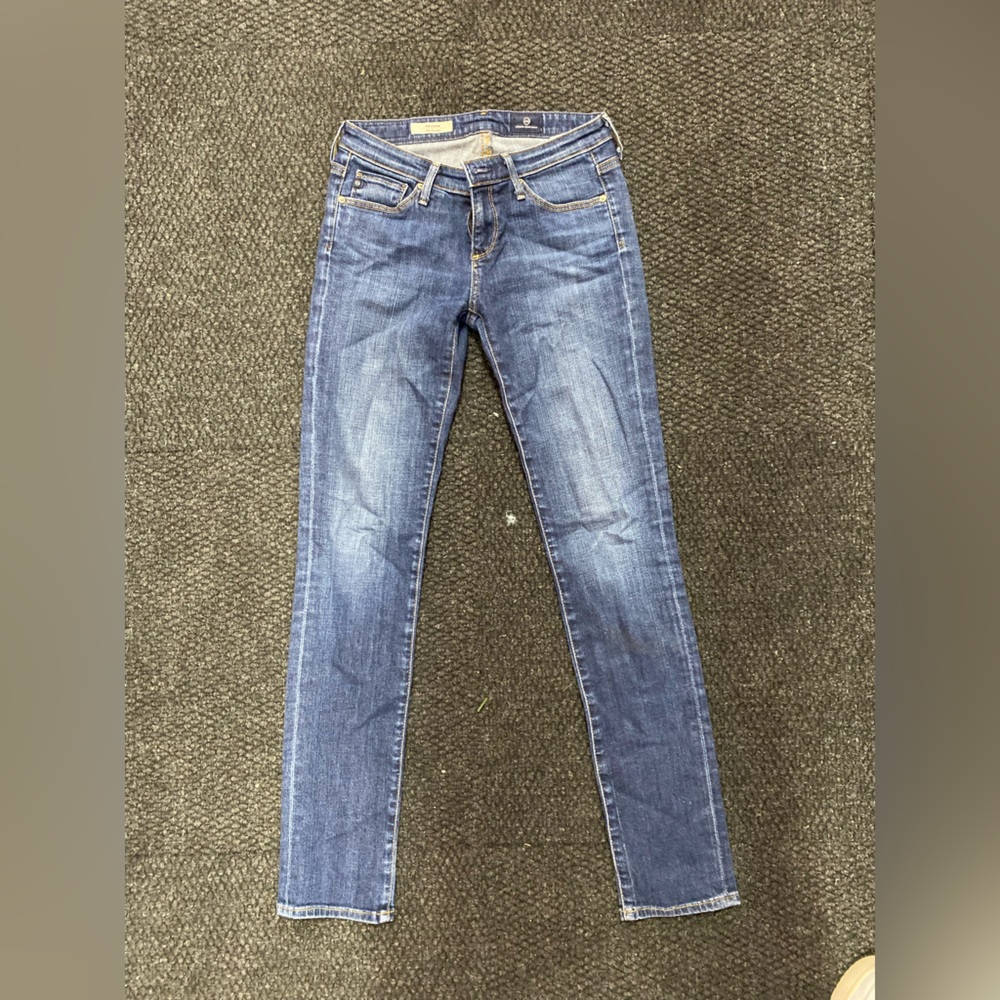 Adriano Goldschmied AG Classic Blue Mis Wash Denim THE STEVIE Skinny Jeans
